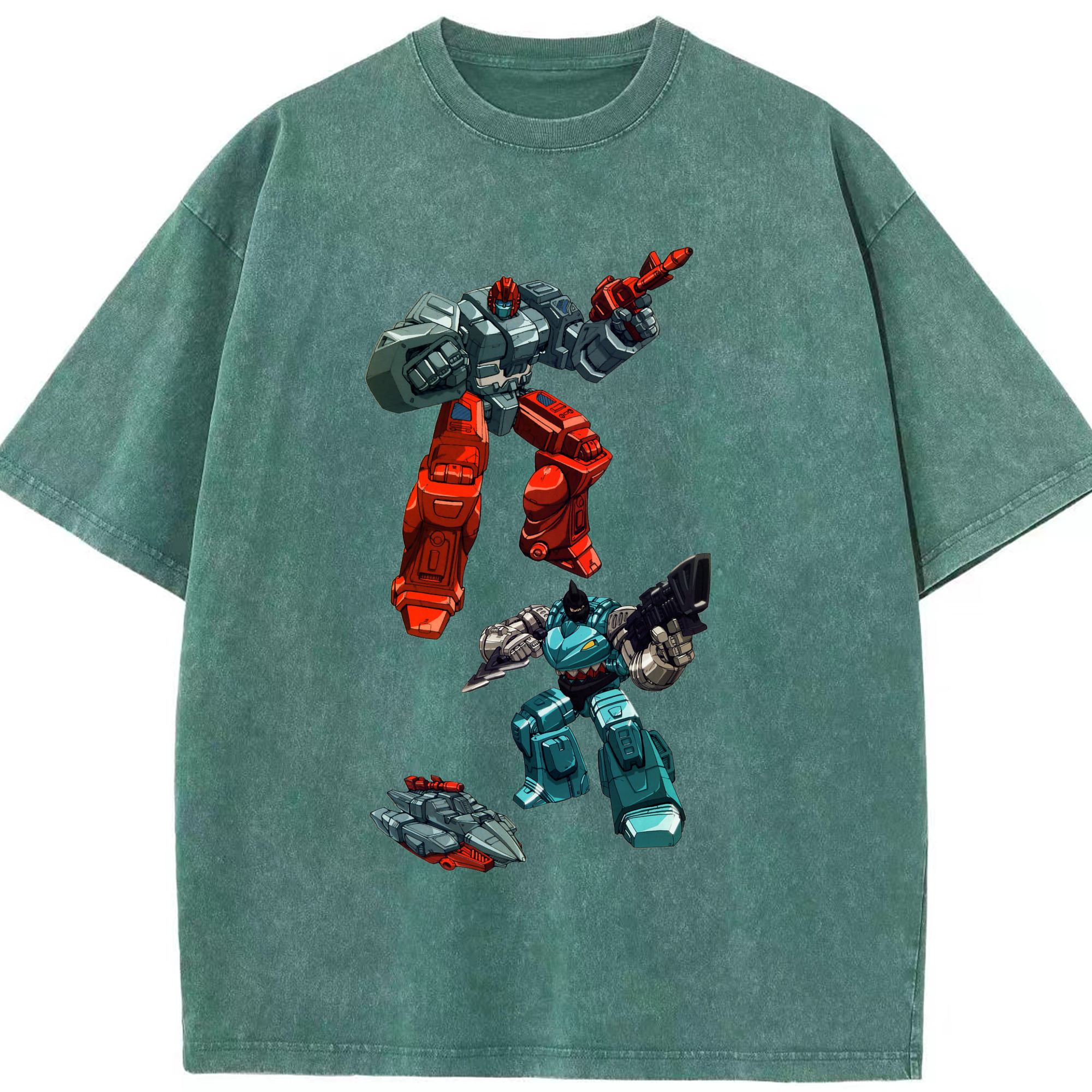 （画像用）  綿100% ヴィンテージ風 半袖Tシャツ（フロントプリント）